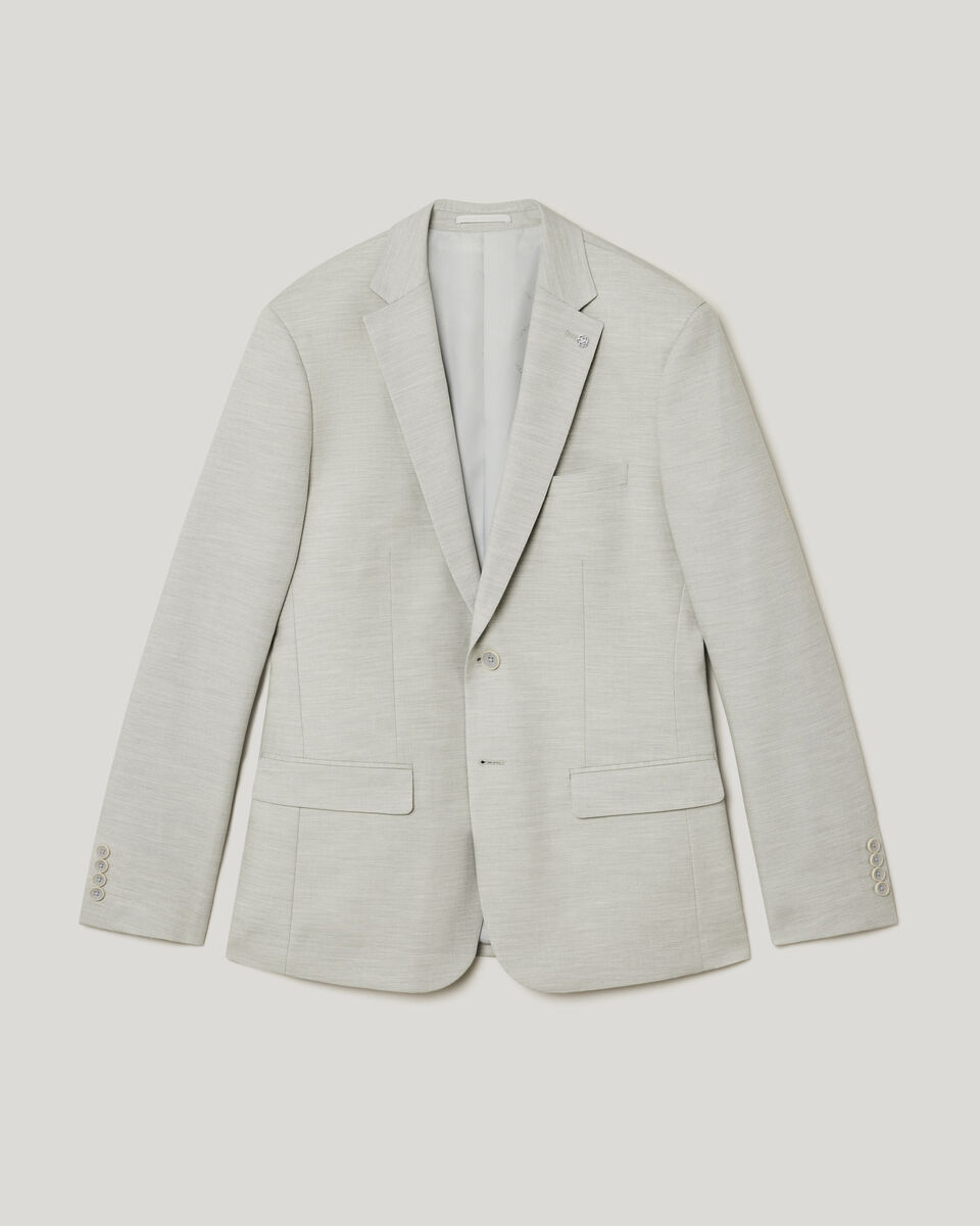 Textured Tailored Jacket, Light Grey, hi-res